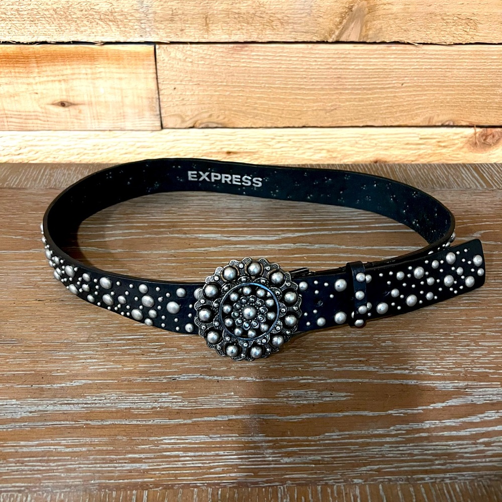 NWOT Belt. Express woman’s silver studded belt. Size M